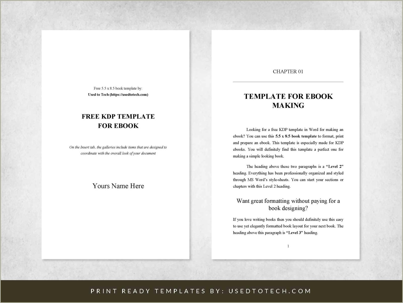 Free Ebook Templates For Word 2007