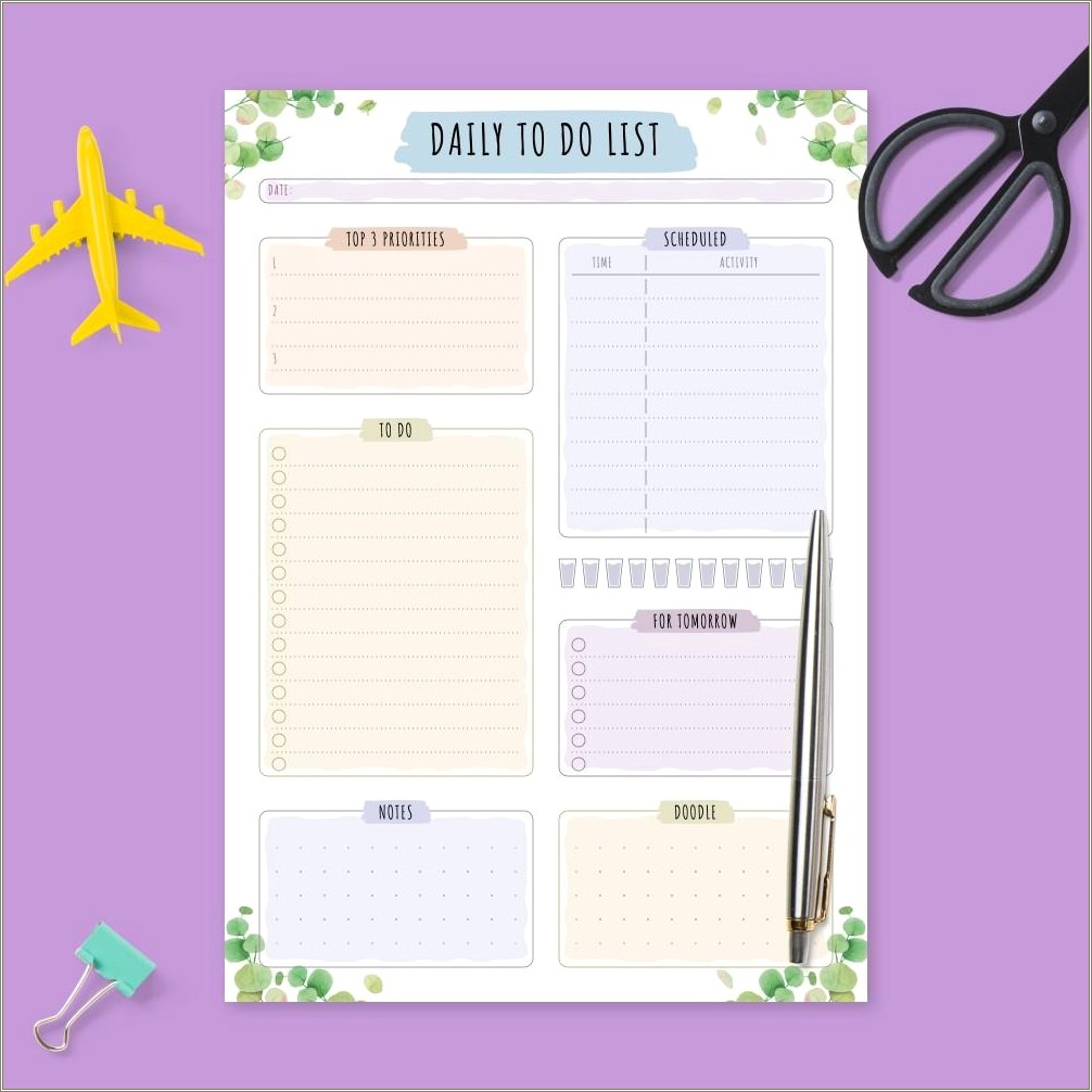 Free Electronic To Do List Template