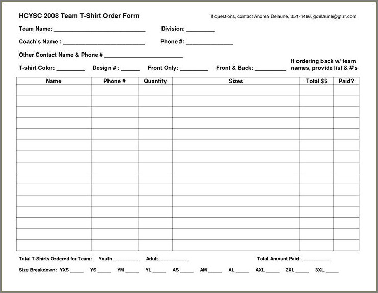 Free Excel Apparel Purchase Order Template