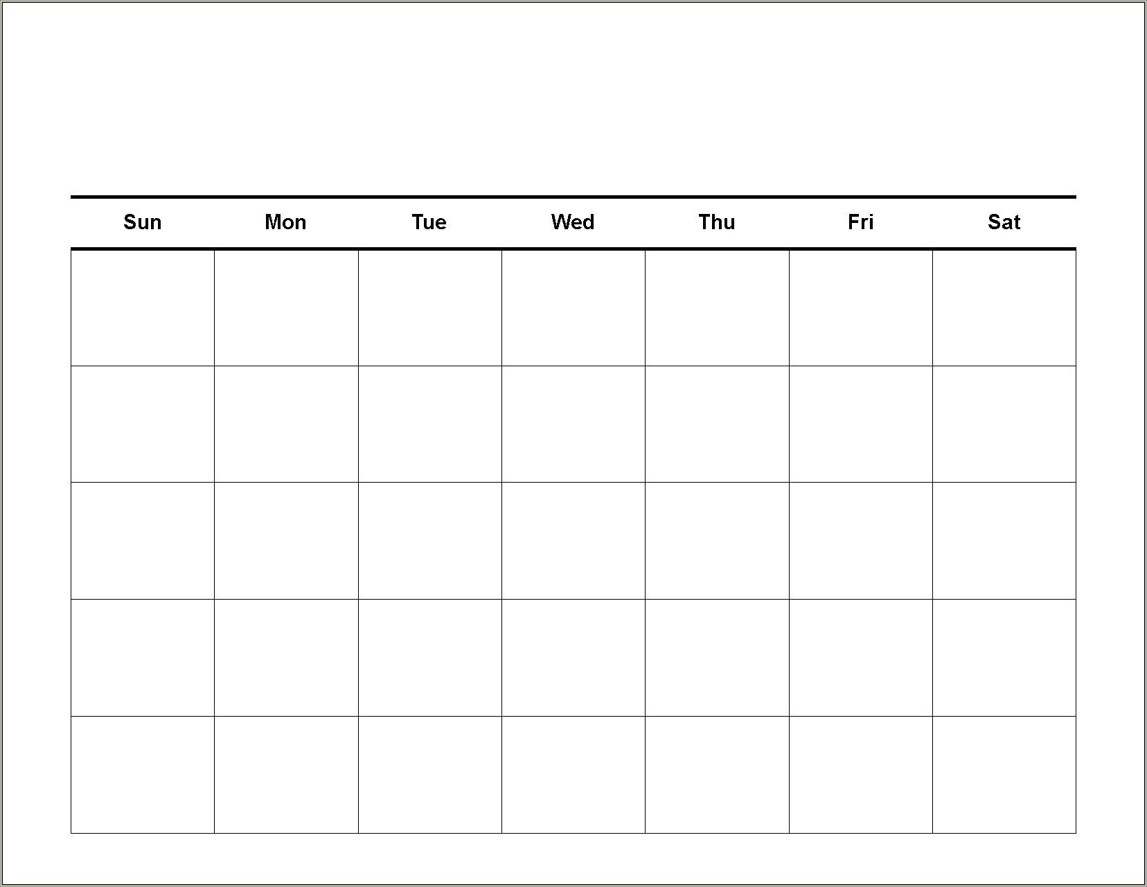Free Excel Monthly Calendar Template 2016