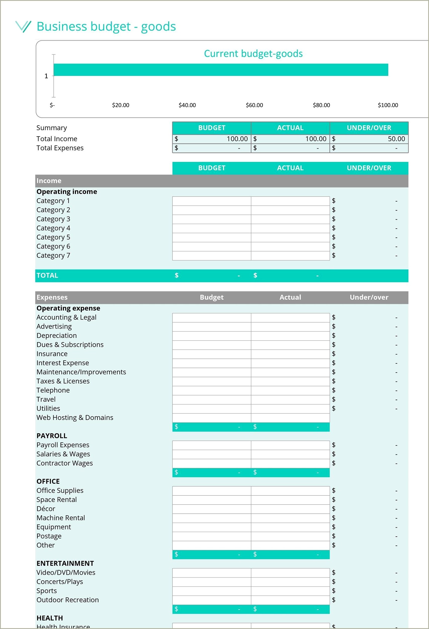 Free Excel Spreadsheet Templates For Expenses