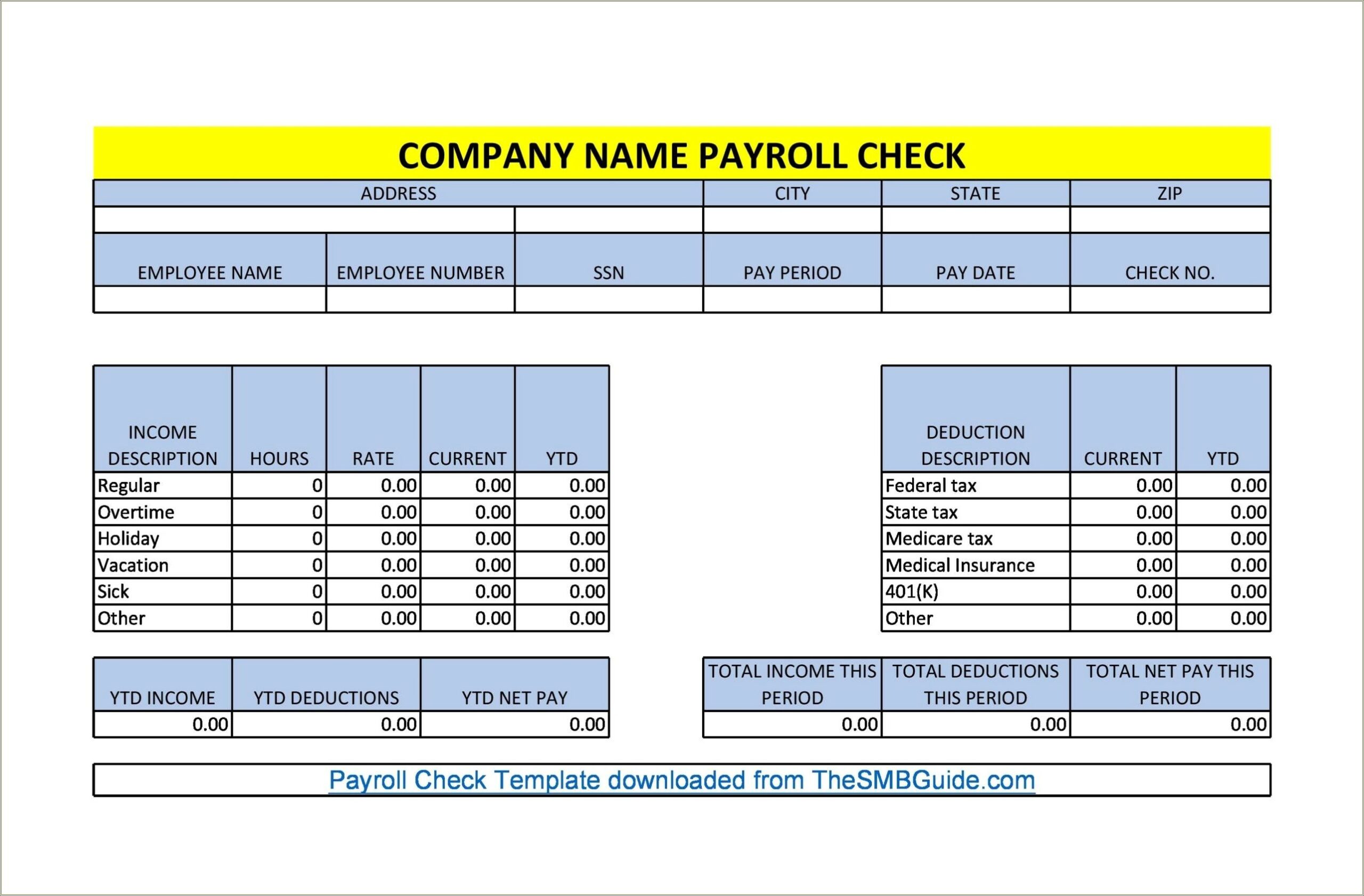 Free Excel Spreadsheet Templates For Payroll
