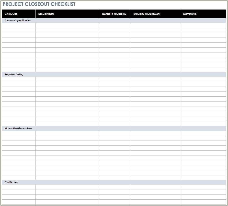 Free Excel Templates Construction Project Management