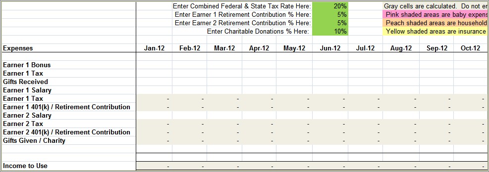 Free Excel Templates For Monthly Expenses