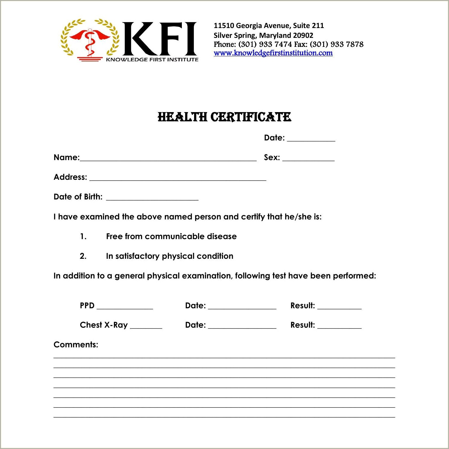 Free Fake Medical Certificate Template Pdf