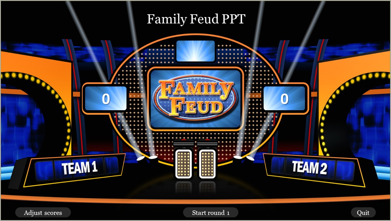 Free Family Feud Ppt Template Free