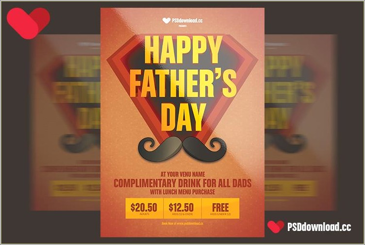 Free Fathers Day Flyer Psd Template