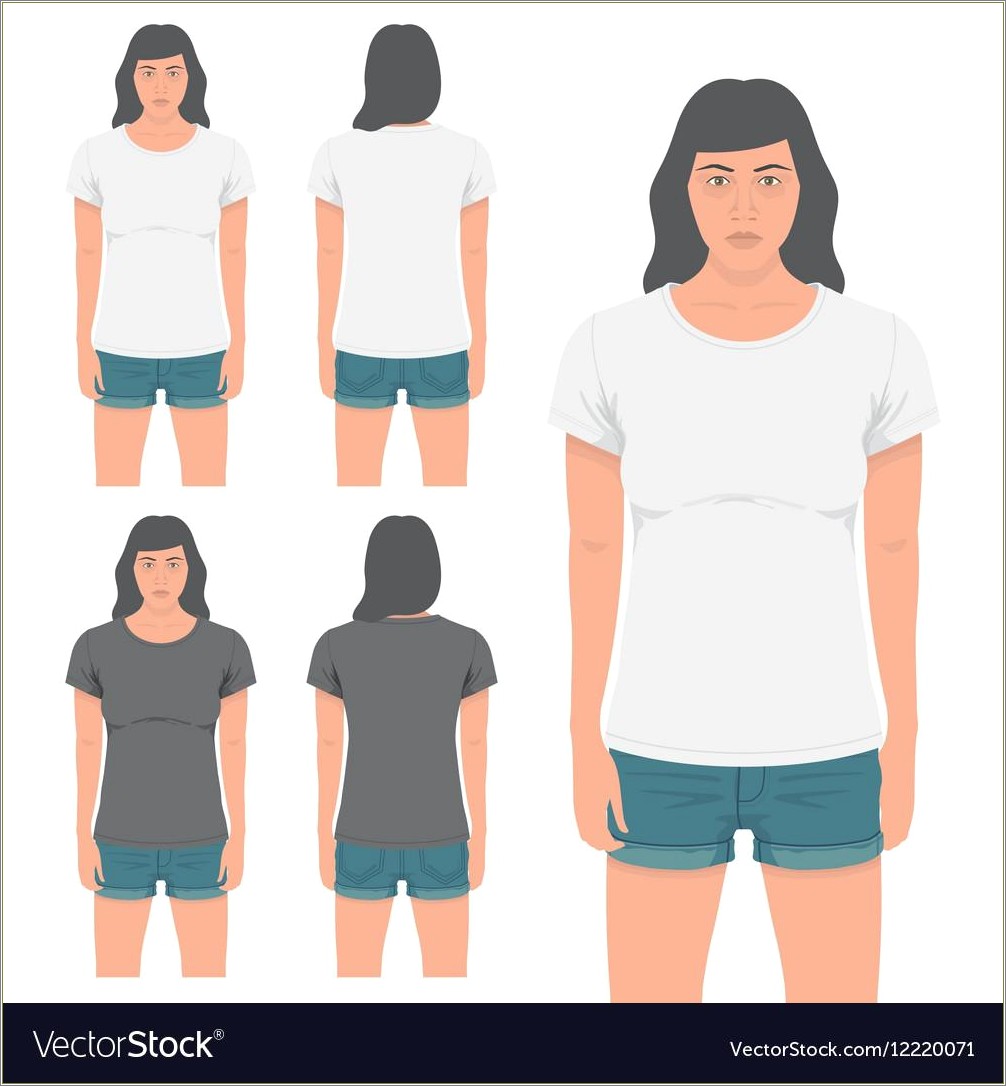 Free Female T Shirt Design Template