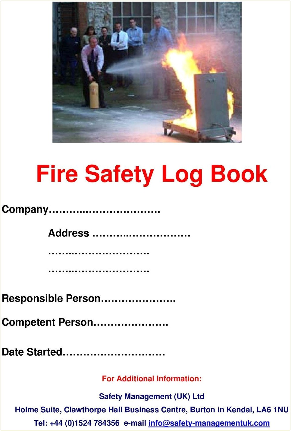 Free Fire Safety Log Book Template