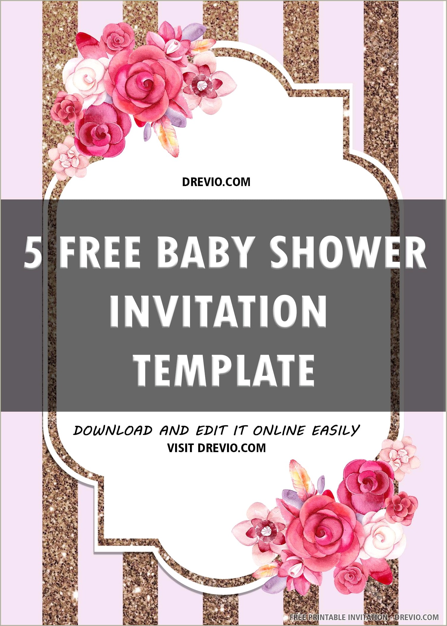 Free Floral Baby Shower Invitation Templates
