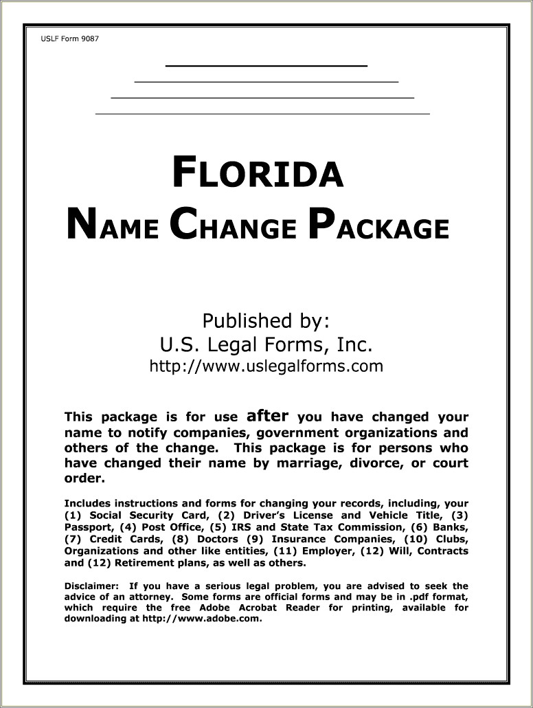 Free Florida Legal Release Document Template