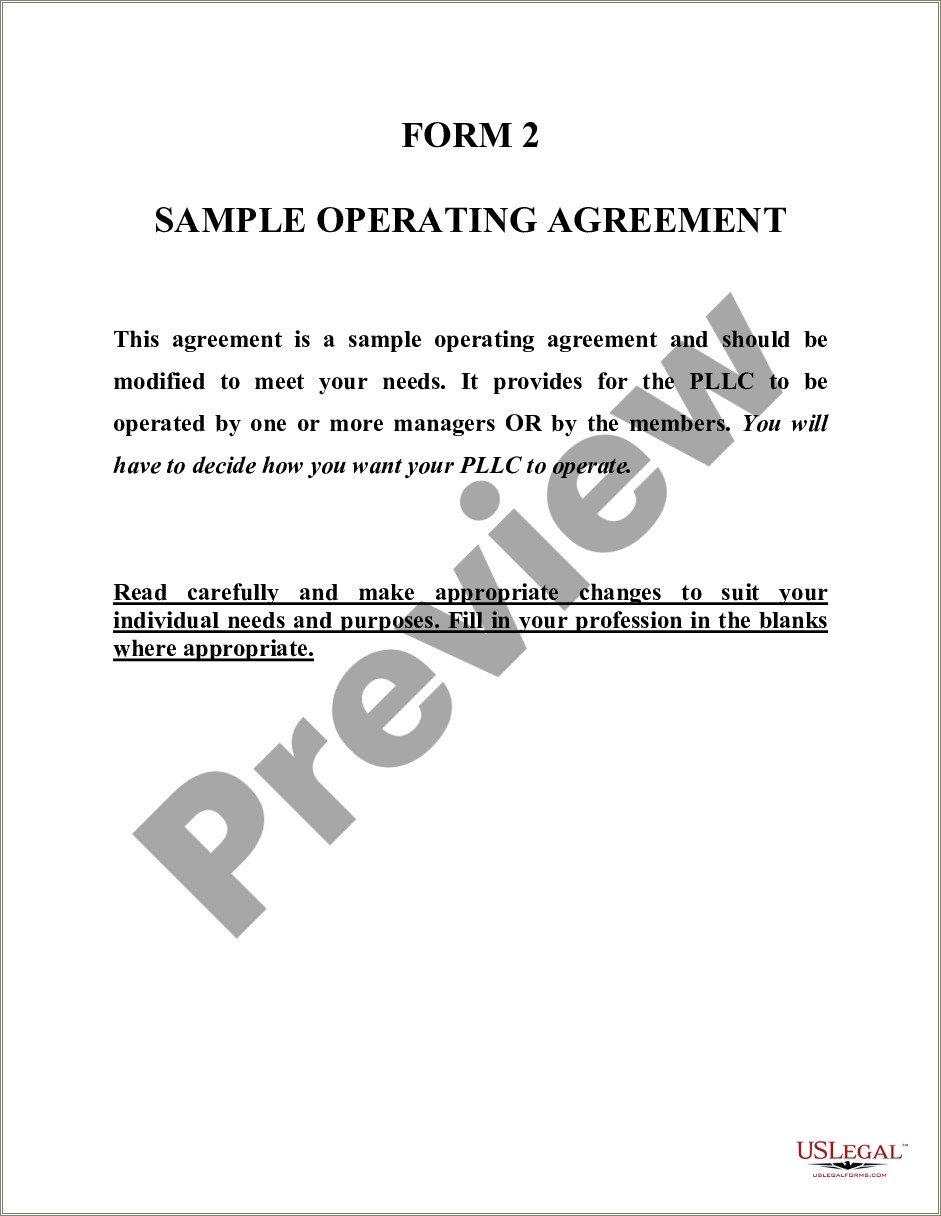Free Florida Llc Operating Agreement Template