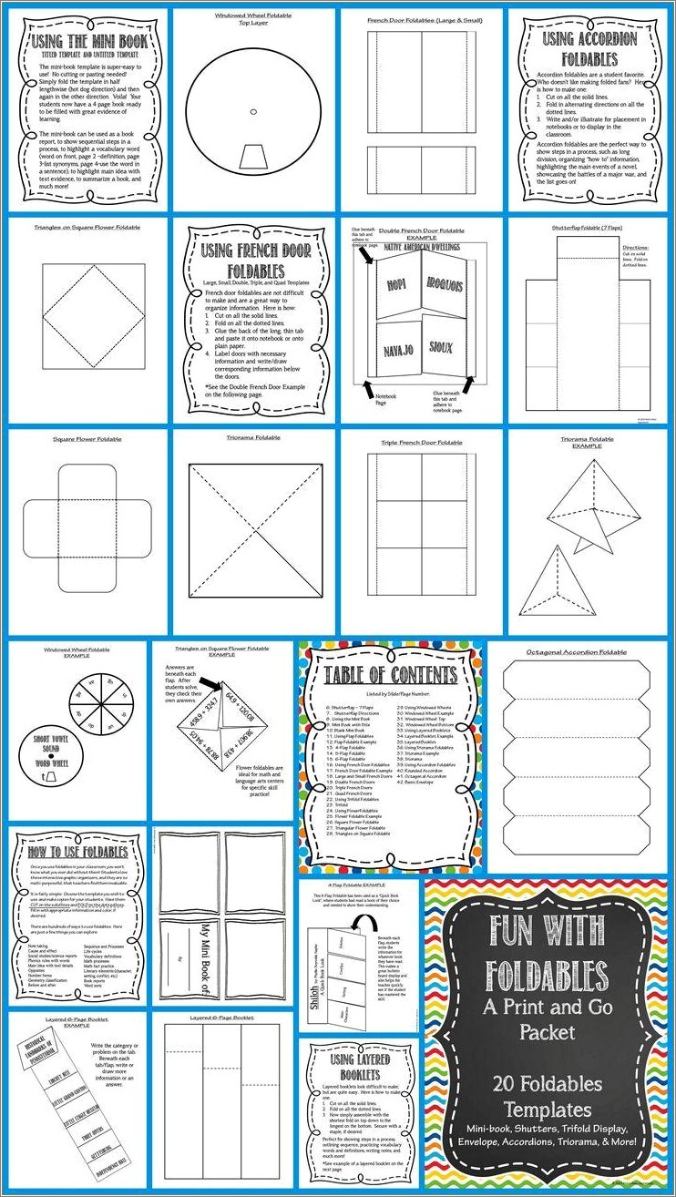 Free Foldable Templates For Social Studies