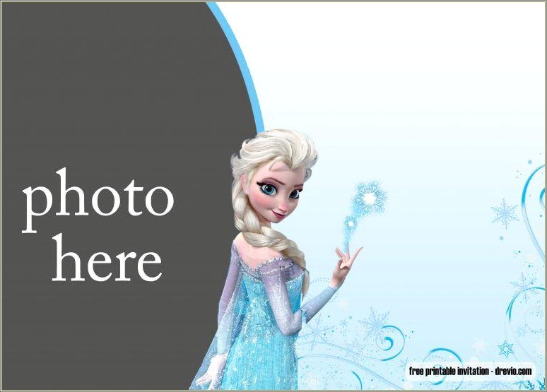 Free Frozen Birthday Party Invitations Template