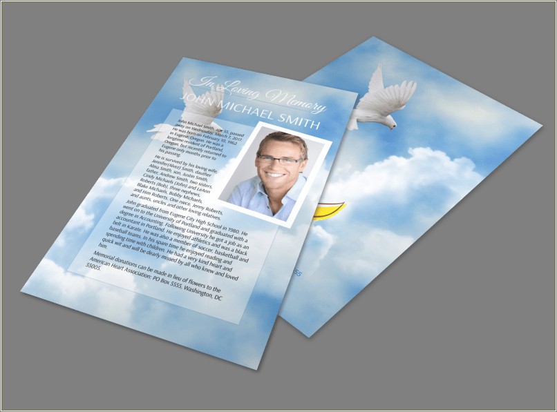Free Funeral Service Memorial Folders Templates