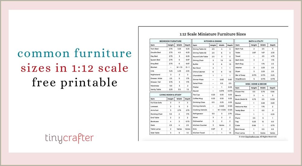 Free Furniture Templates 1 2 Scale