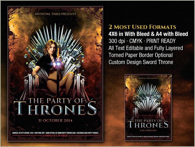 Free Game Of Thrones Flyer Template
