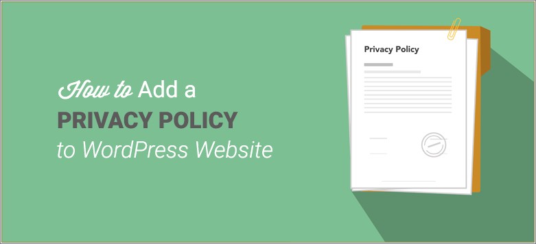 Free Gdpr Privacy Policy Template Wordpress