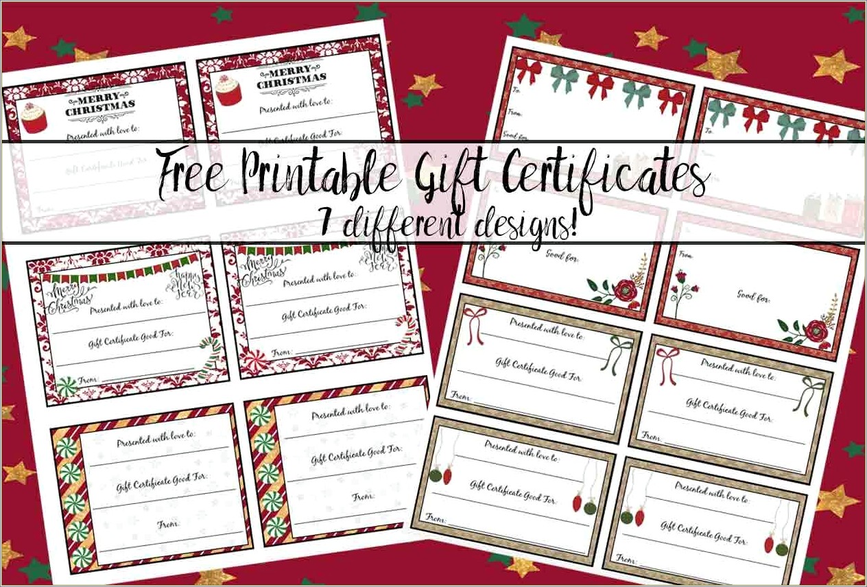 Free Gift Certificate Template For Pages