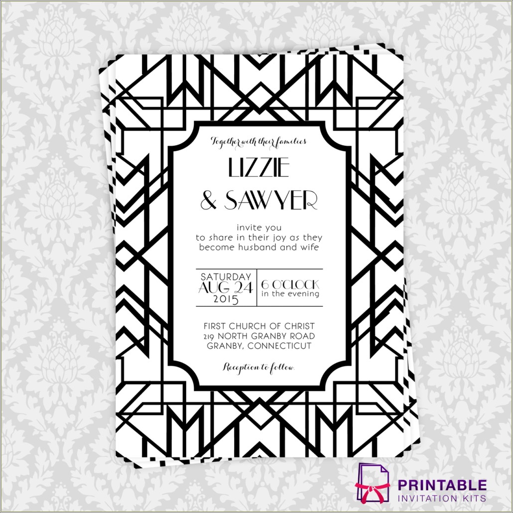 Free Great Gatsby Invitation Template Download