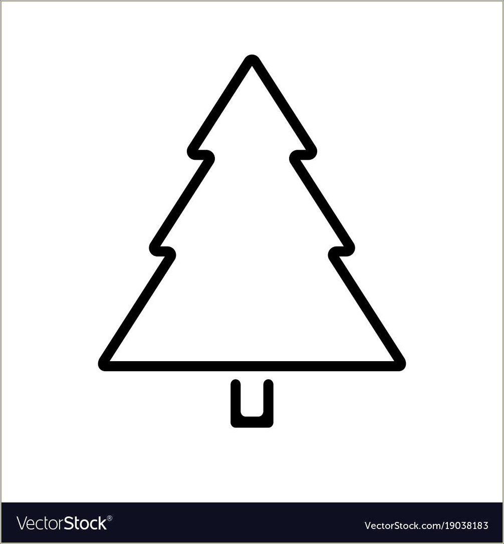 Free Green Christmas Tree Outline Template