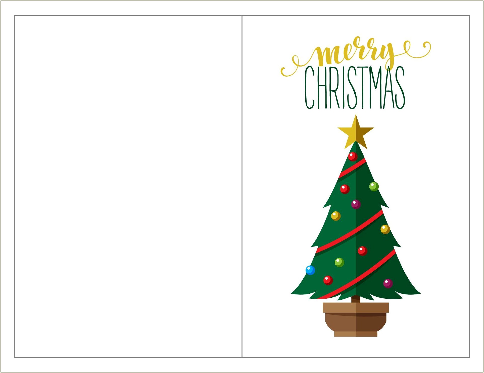 Free Half Fold Christmas Card Templates