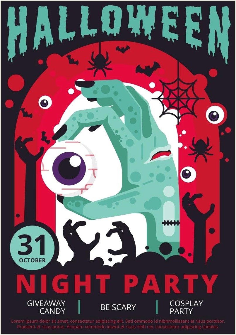 Free Halloween Costume Party Poster Template
