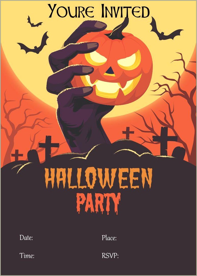 Free Halloween Party Invitation Flyer Template