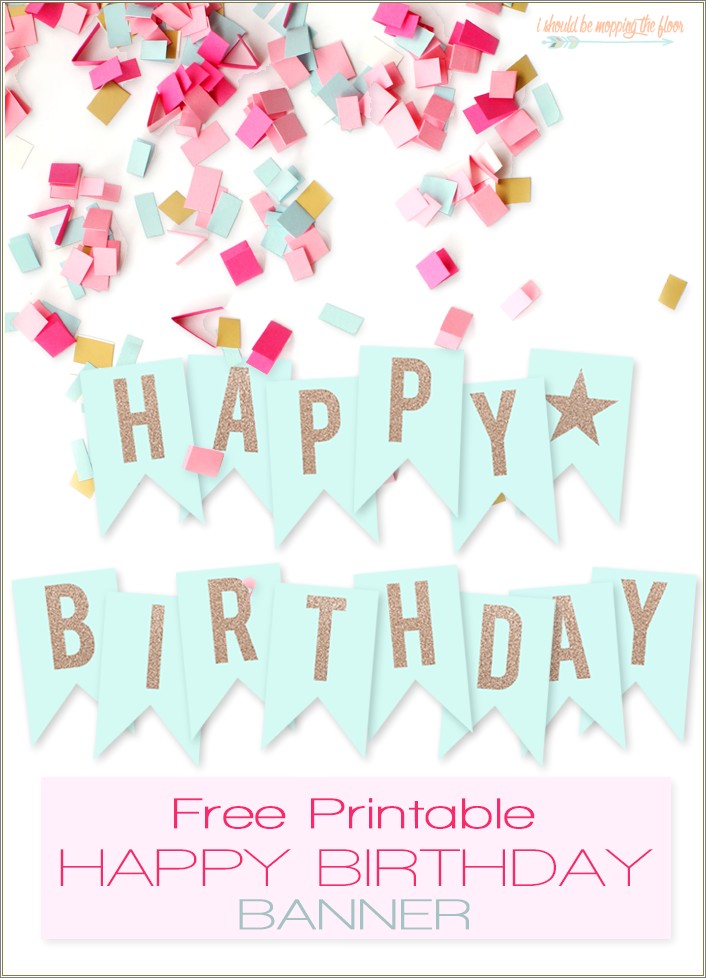Free Happy Birthday Banner Template Printable