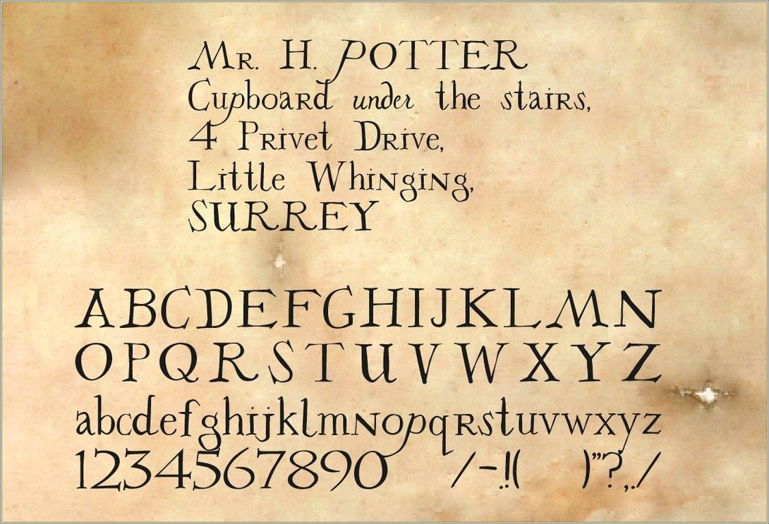 Free Harry Potter Acceptance Envelope Template