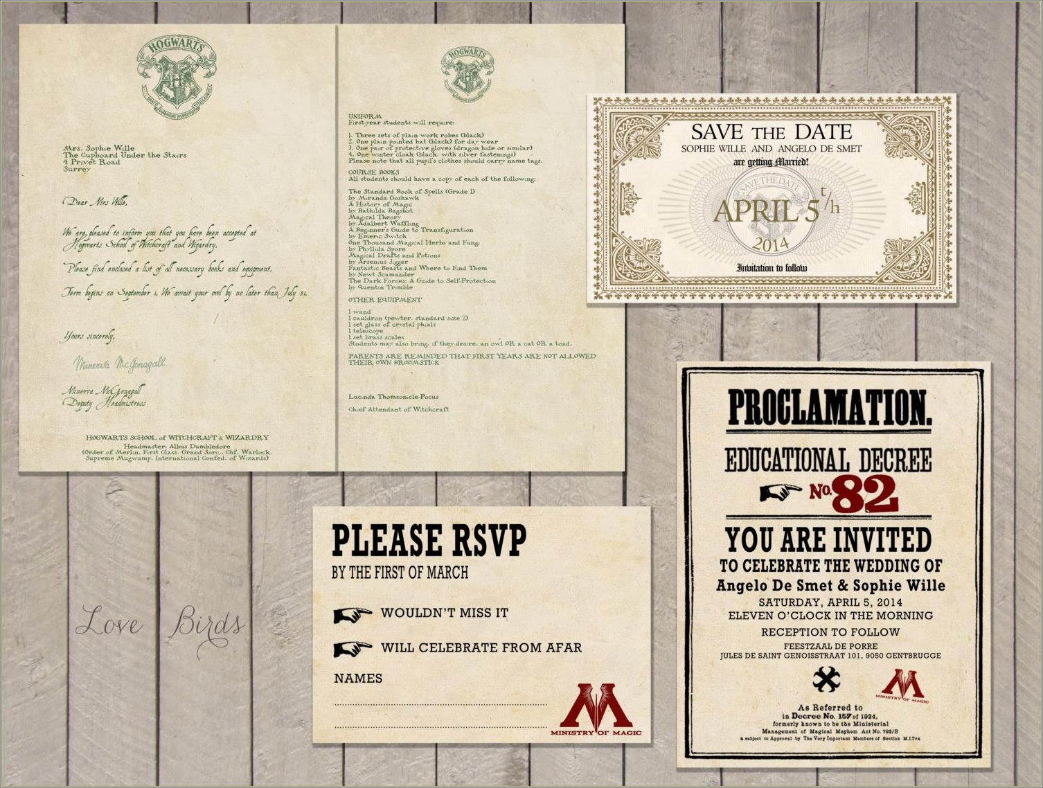 Free Harry Potter Wedding Invitation Template