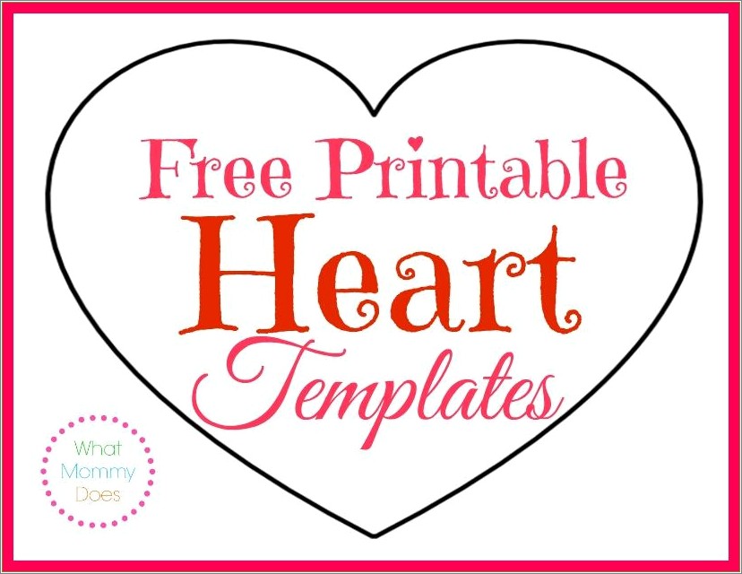 Free Heart Shape Template To Print