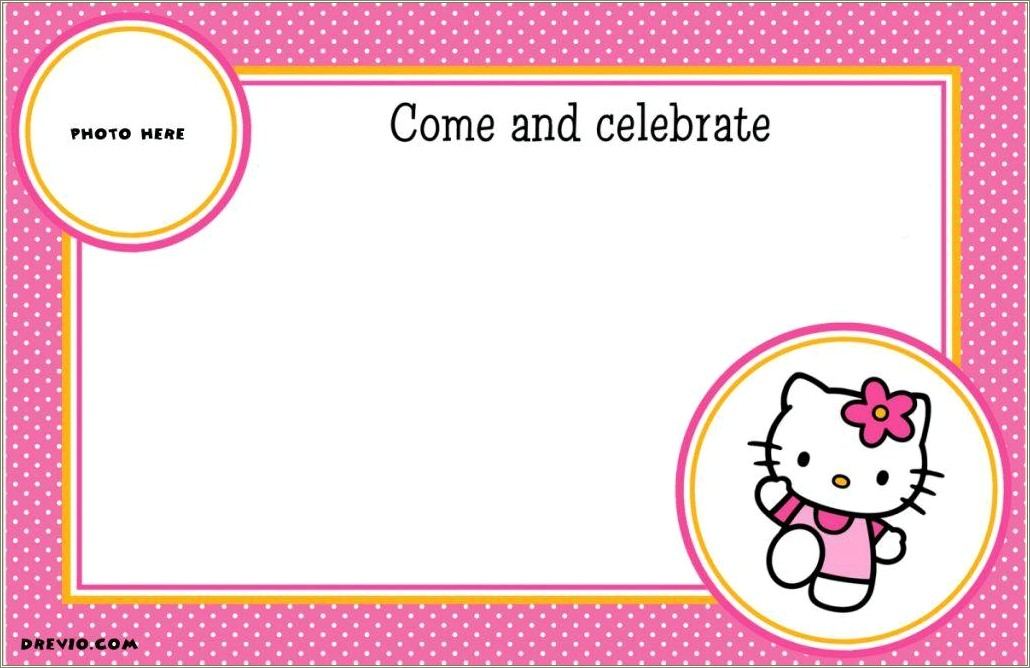 Free Hello Kitty Birthday Invitations Templates