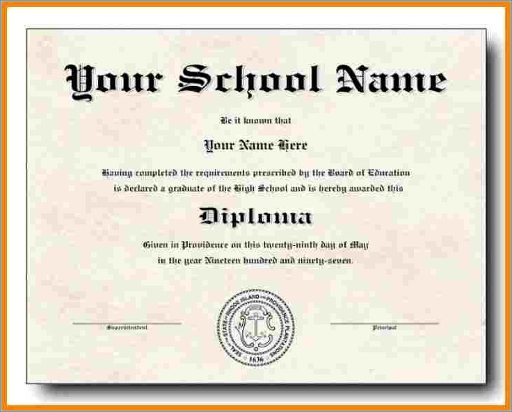 Free High School Graduation Diploma Templates