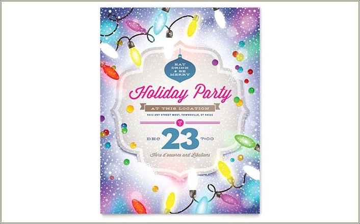 Free Holiday Party Invitation Flyer Template