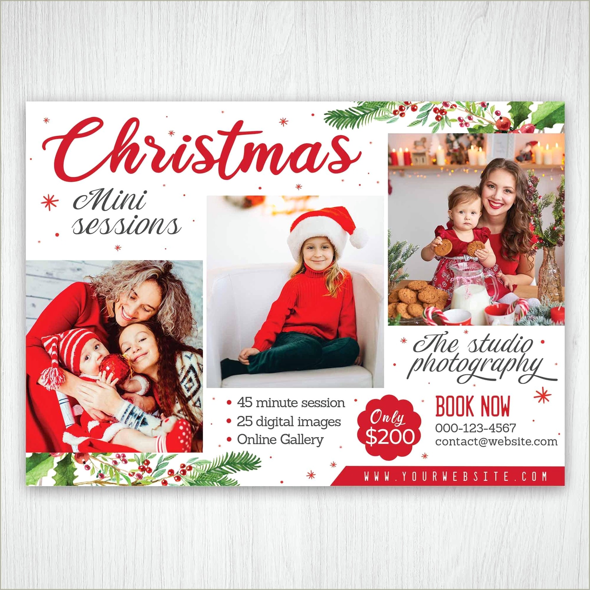 Free Holiday Templates Photography Mini Sessions