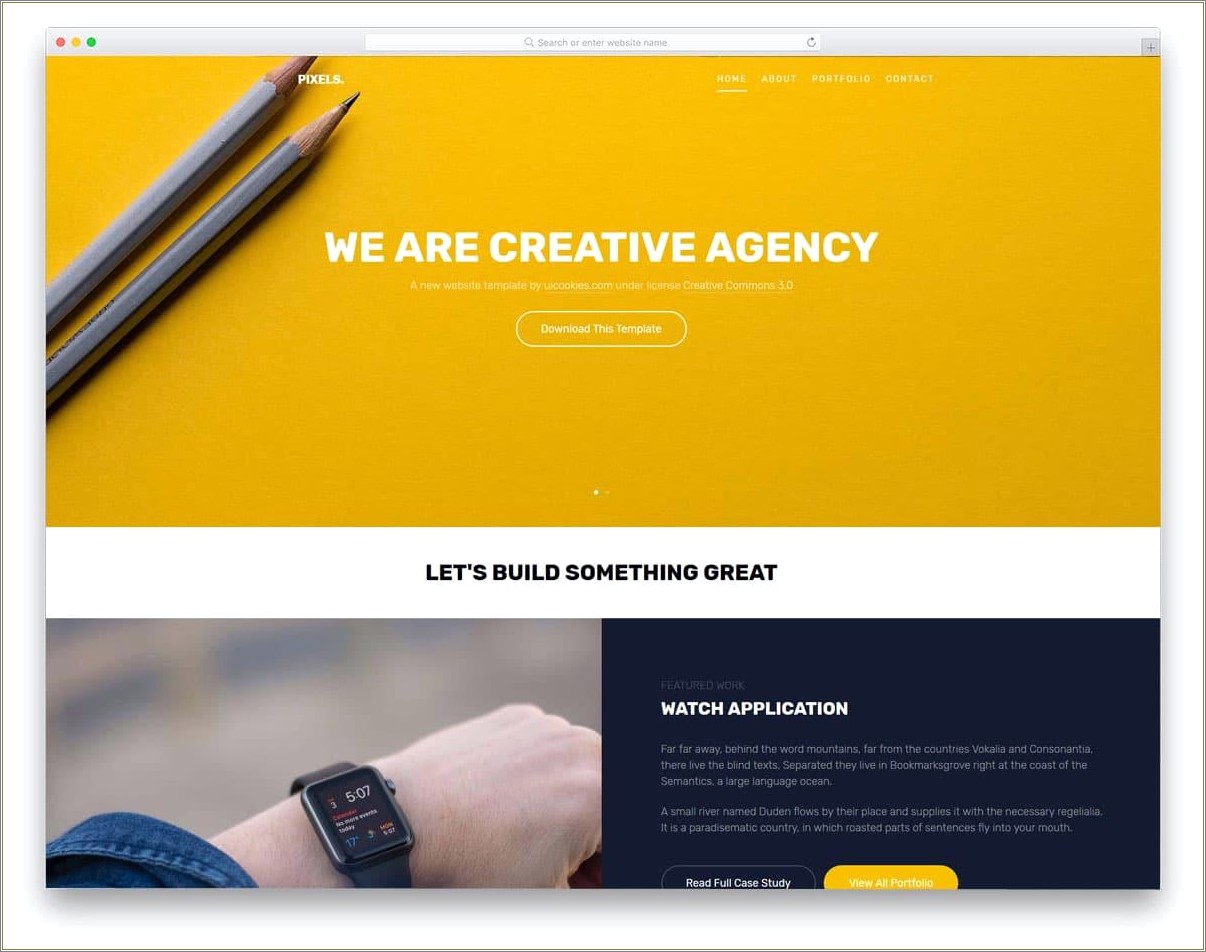 Free Html Css Template Single Page