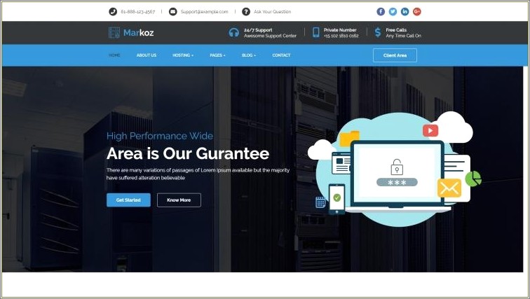 Free Html Template For Hosting Company