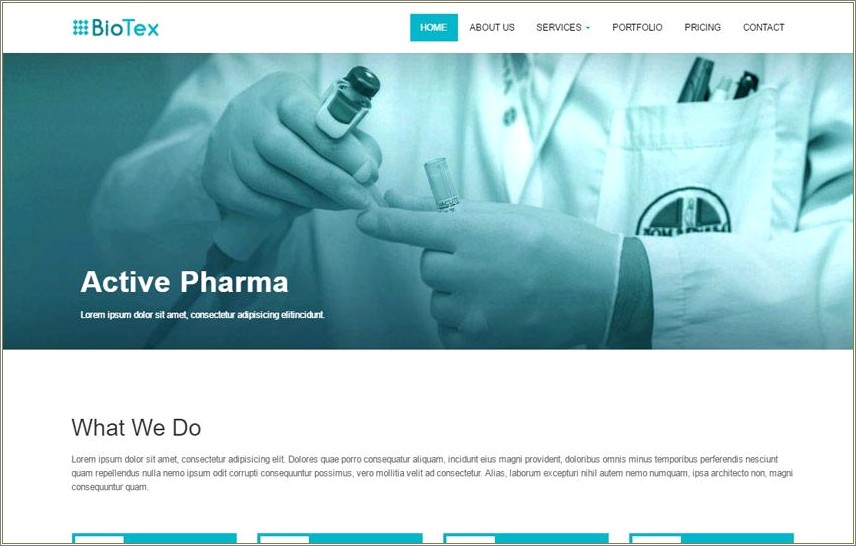 Free Html Template For Pharmaceutical Company