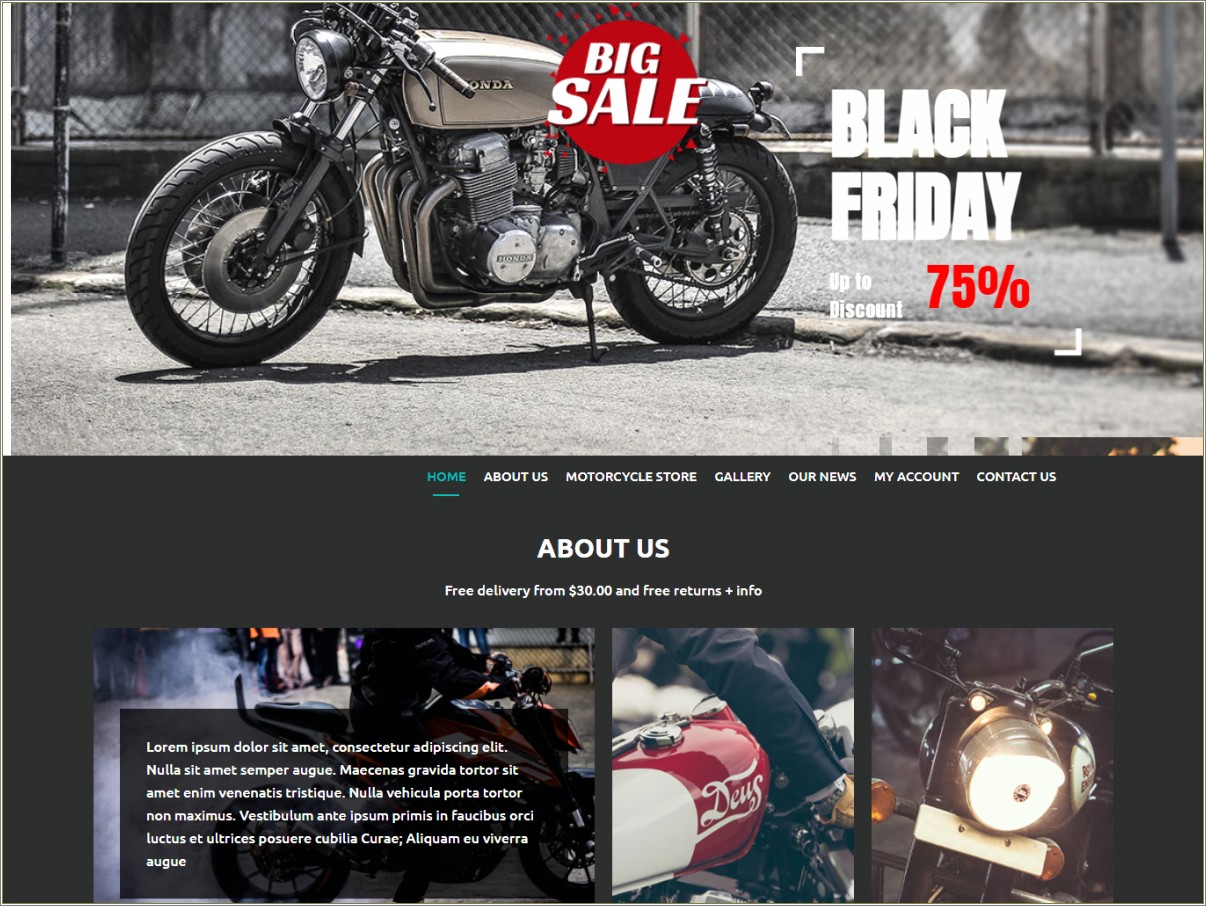 Free Html Templates For Selling Motorcycle