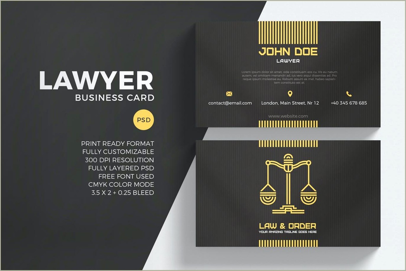 Free Law Student Business Card Template
