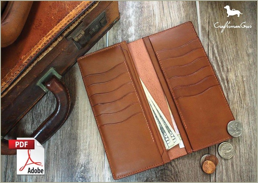 Free Leather Bifold Tall Wallet Template