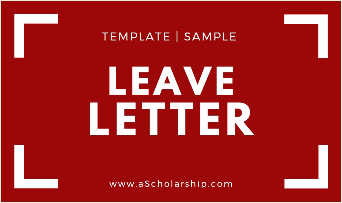 Free Leave Application Form Template Nz