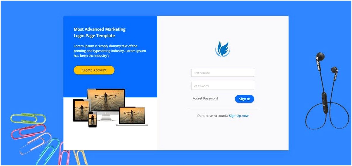 Free Login Page Responsive Template Bootstrap