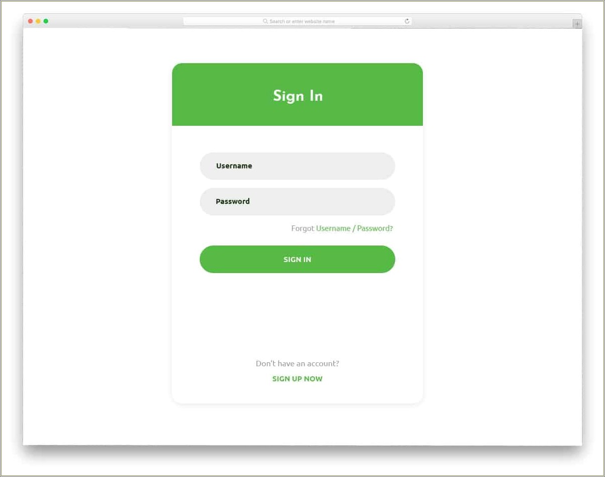 Free Login Template For Web Applications
