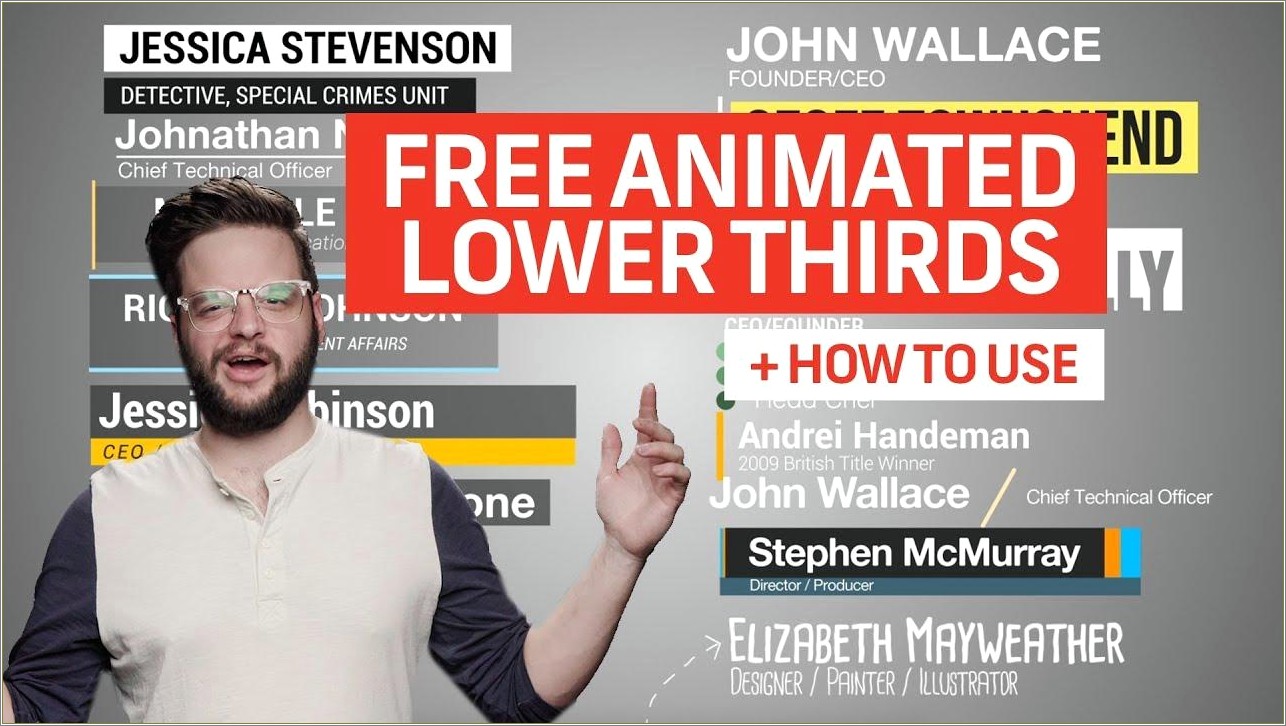 Free Lower Third Awards Template Premiere