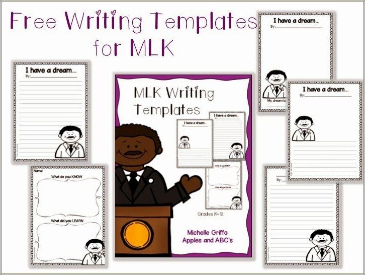 Free Martin Luther King Writing Template