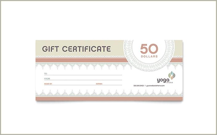 Free Massage Gift Certificate Template Photoshop