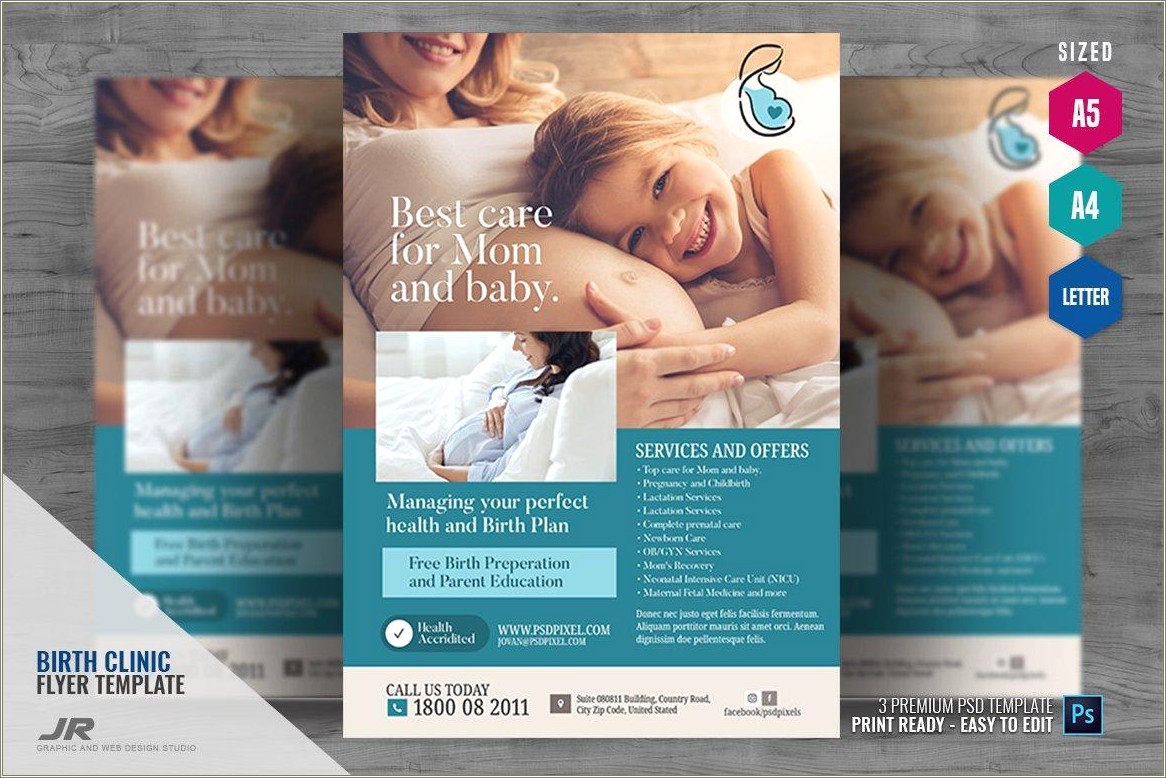 Free Maternity Clinic Opening Flyer Template