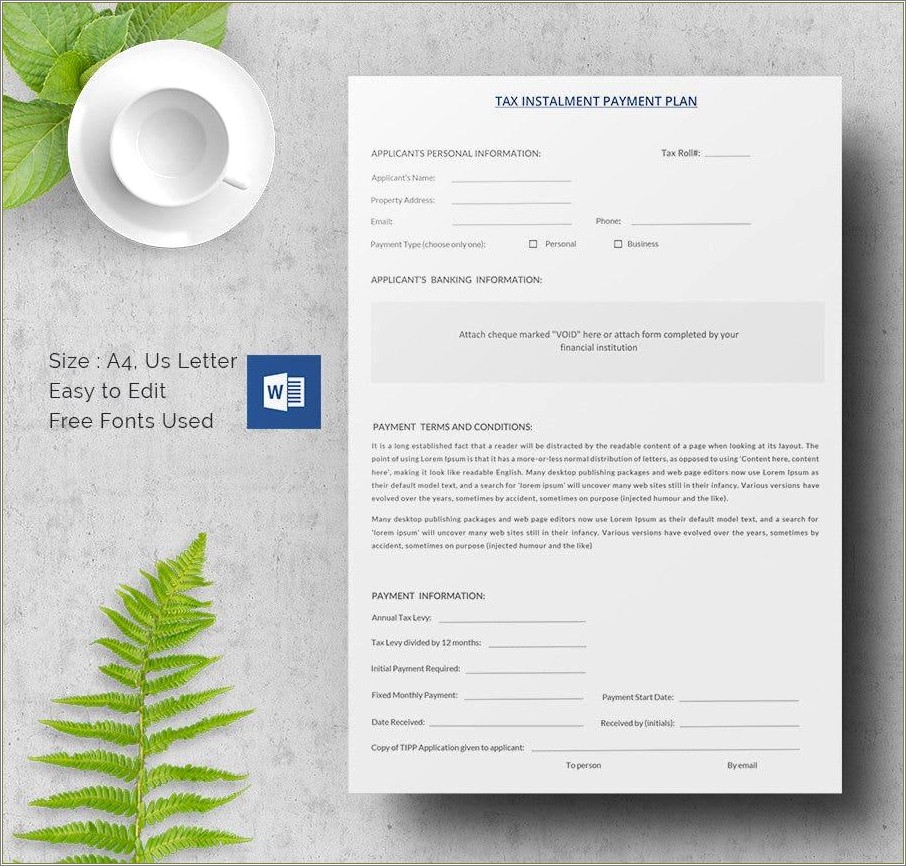 Free Medical Payment Plan Agreement Template